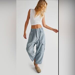 Free People Bay to Breakers pants, blue size Small